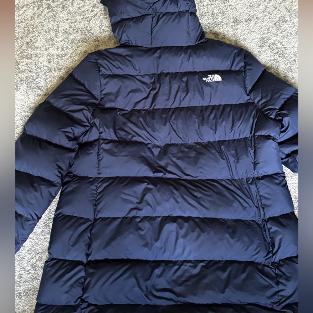 The North Face Hooded Puffer Coat Navy Women’s Size XXXL NWOT - Picture 2 of 6